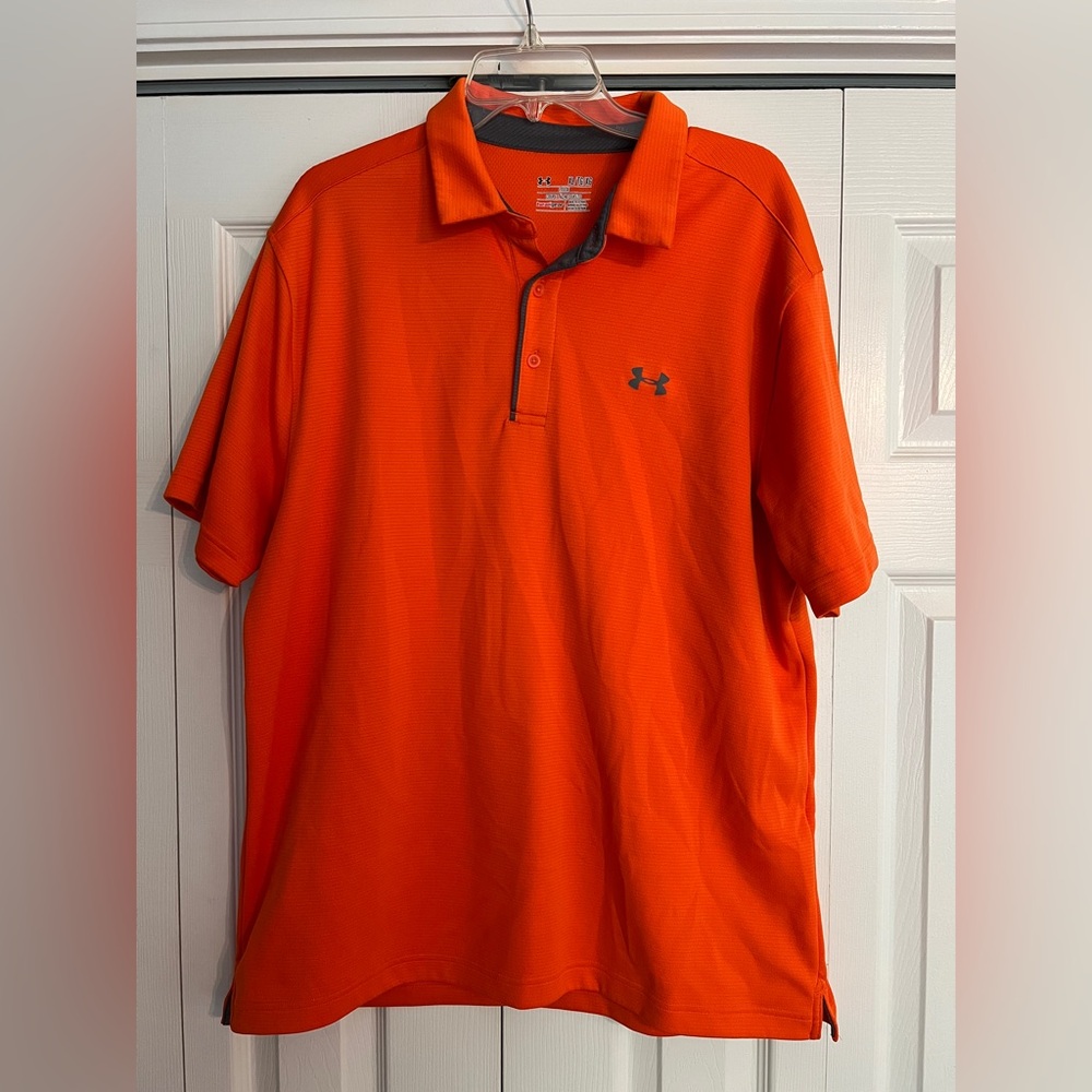 Under Armour Men's heat gear hunters orange polo